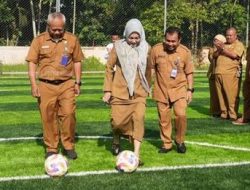 Sekretariat DPRD Kaltim Resmikan Lapangan Mini Soccer dalam Apel Pagi