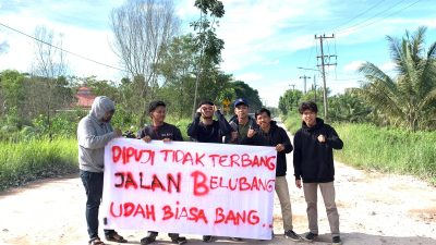 Aliansi Mahasiswa dan Pemuda Kritik Jalan Rusak di Muara Badak-Marangkayu