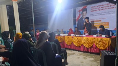Subandi Sosialisasikan Perda Ketahanan Keluarga di Desa Tani Bhakti Kutai Kartanegara